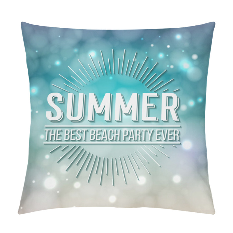 Personality  Summer Time Typographic Design. Summer Holidays, Adventure Label Pillow Covers