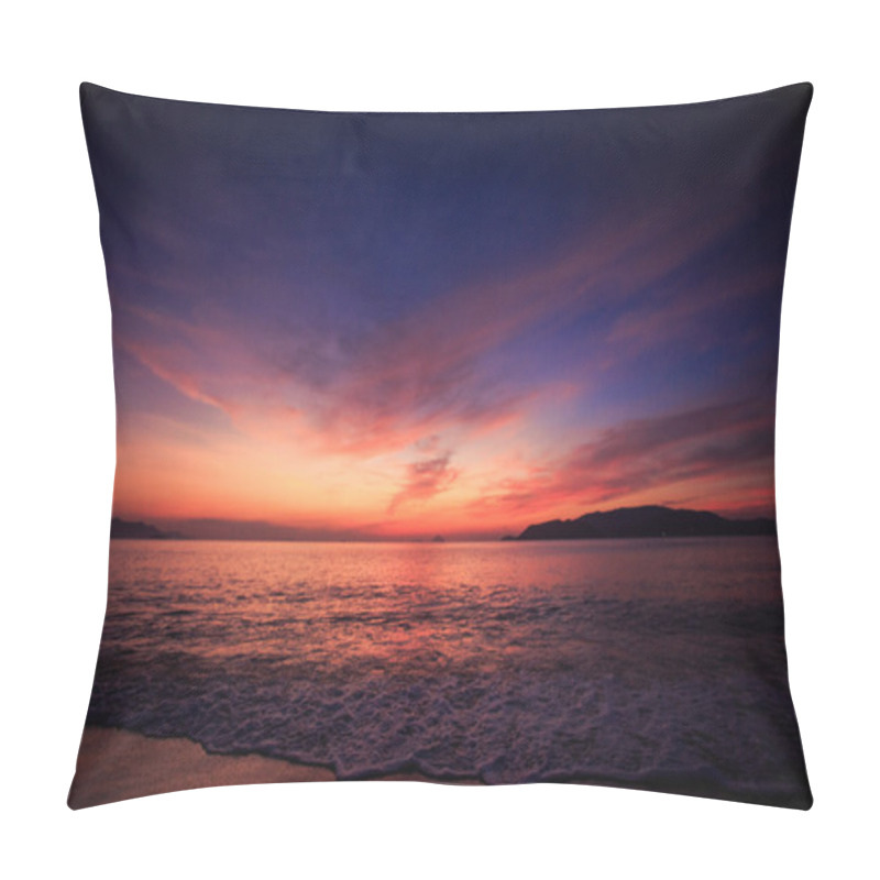 Personality  Dark Blue Red Sky Before Sunrise Pillow Covers