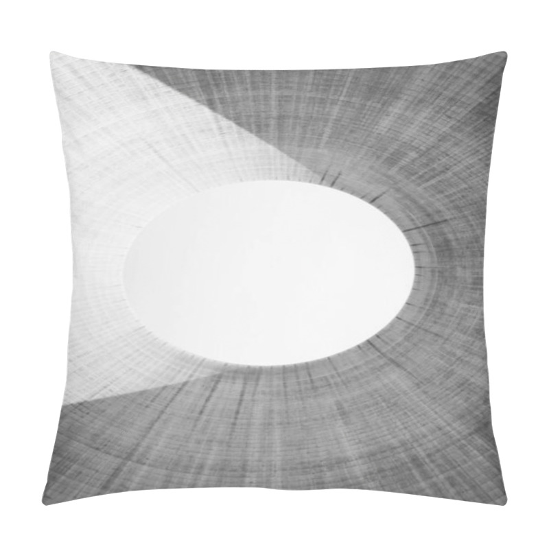 Personality  Abstract View Of A Cooling Tower With A Circular Opening Showing A Bright Sky. Pillow Covers