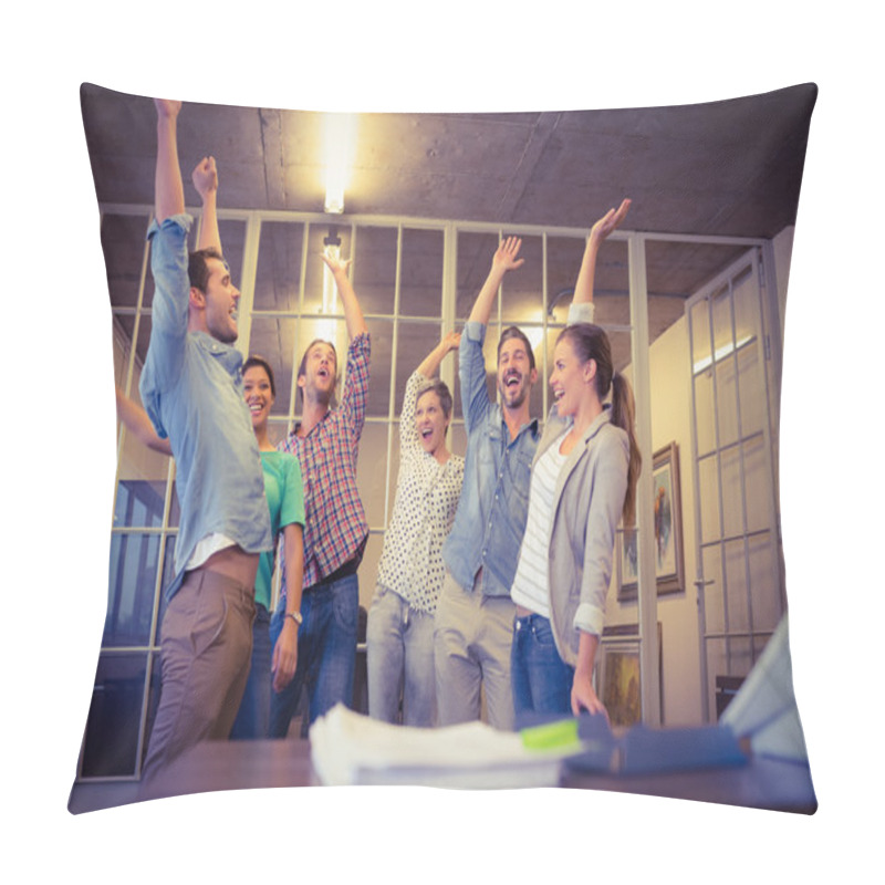 Personality  Creative Business Team Waving Their Hands Pillow Covers