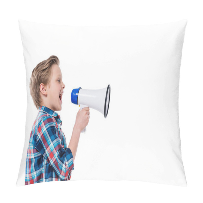 Personality  Little Child With Megaphone  Pillow Covers