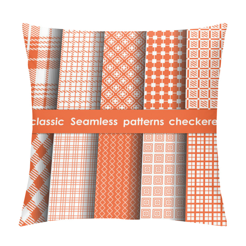 Personality  Set Of 10 Classic Seamless Checkered Patterns Pillow Covers