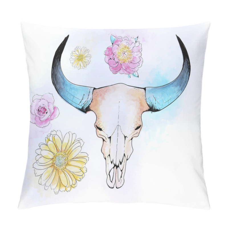 Personality  Cow Bull Skull Pillow Covers