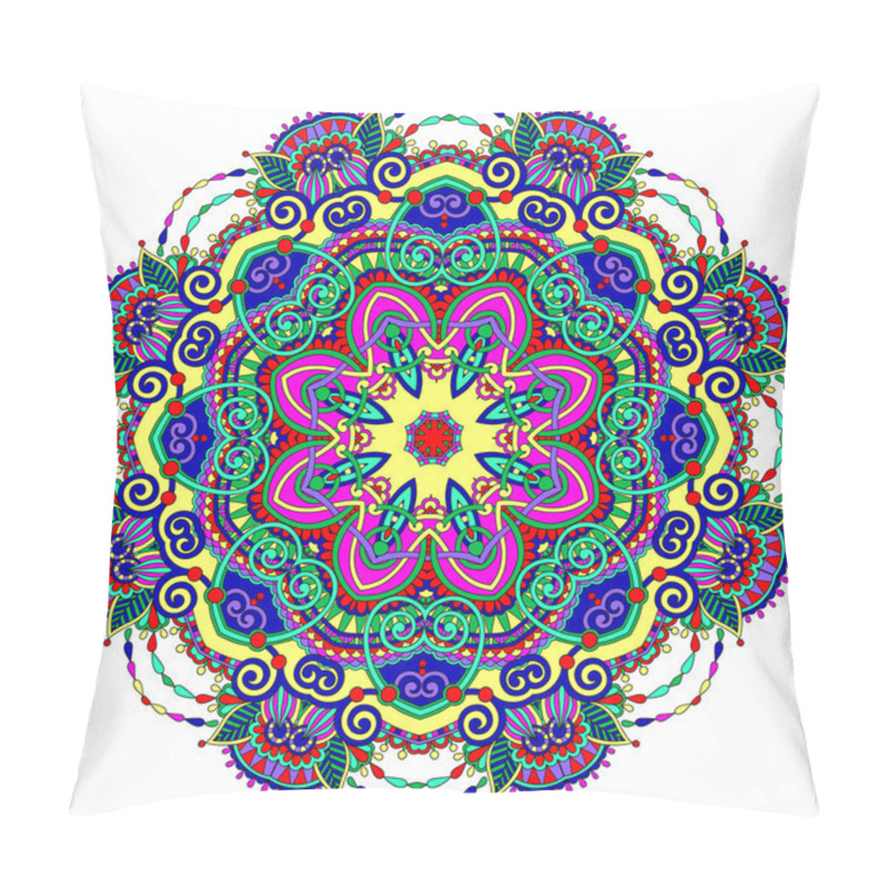 Personality  Mandala, Circle Decorative Spiritual Indian Symbol Of Lotus Flow Pillow Covers