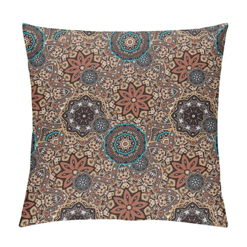 Personality  Seamless Vector Pattern Tracery Oriental Design Mandala Art Pillow Covers