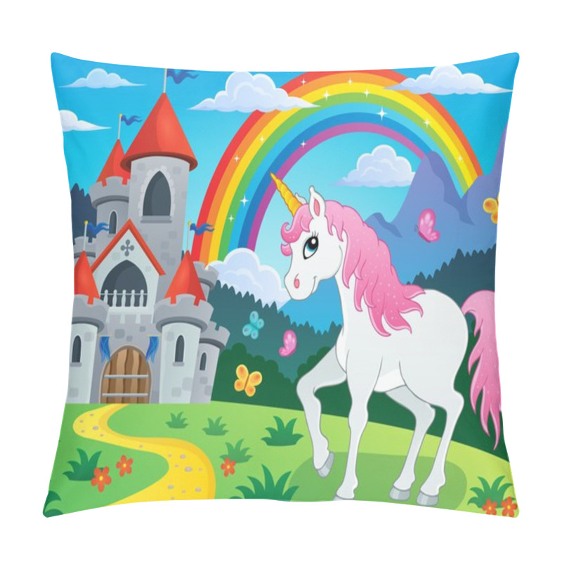 Personality  Fairy Tale Unicorn Theme Image 4 Pillow Covers