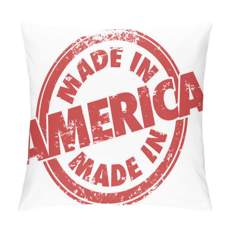 Personality  Made In America Words In A Round Red Stamp Pillow Covers