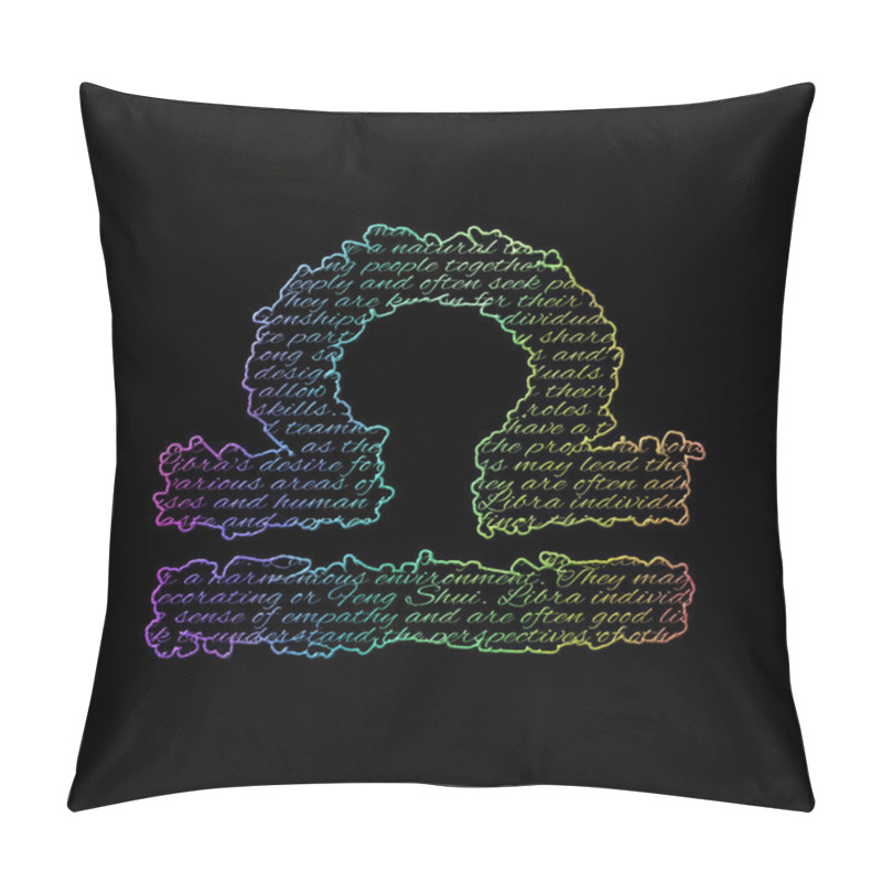 Personality  Libra Zodiac Sign, LGBTQ, Horoscope Symbol Pillow Covers