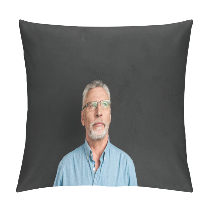 Personality  Portrait Of A Pensive Mature Man Pillow Covers