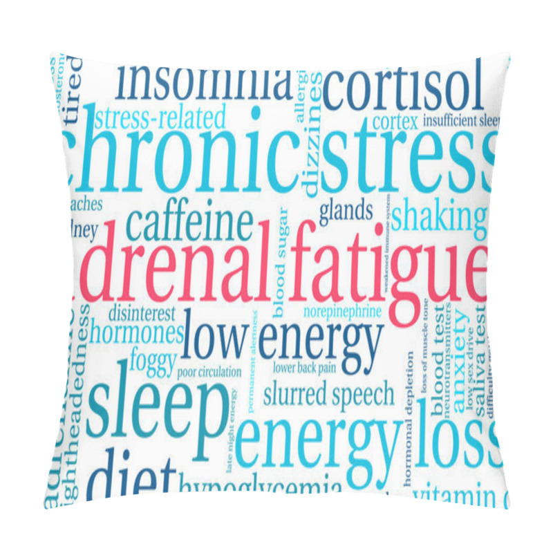 Personality  Adrenal Fatigue Word Cloud Pillow Covers