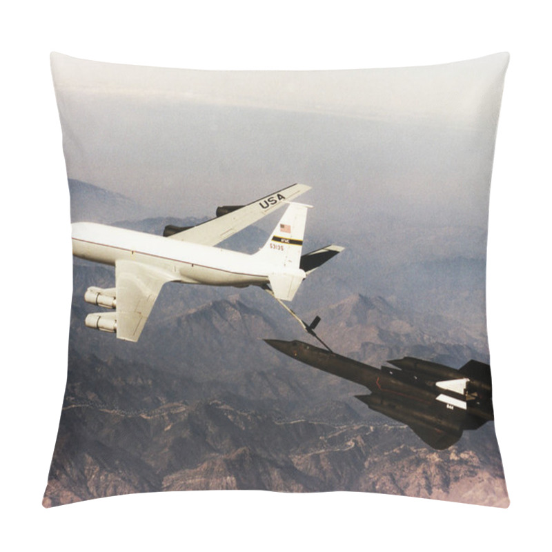 Personality  A NASA SR-71 Refuels With An Edwards Air Force Base KC-135 During The First Flight Of The NASA/Rocketdyne/ Lockheed Martin Linear Aerospike SR-71 Experiment (LASRE). Elements Of This Image Furnished By Nasa Pillow Covers