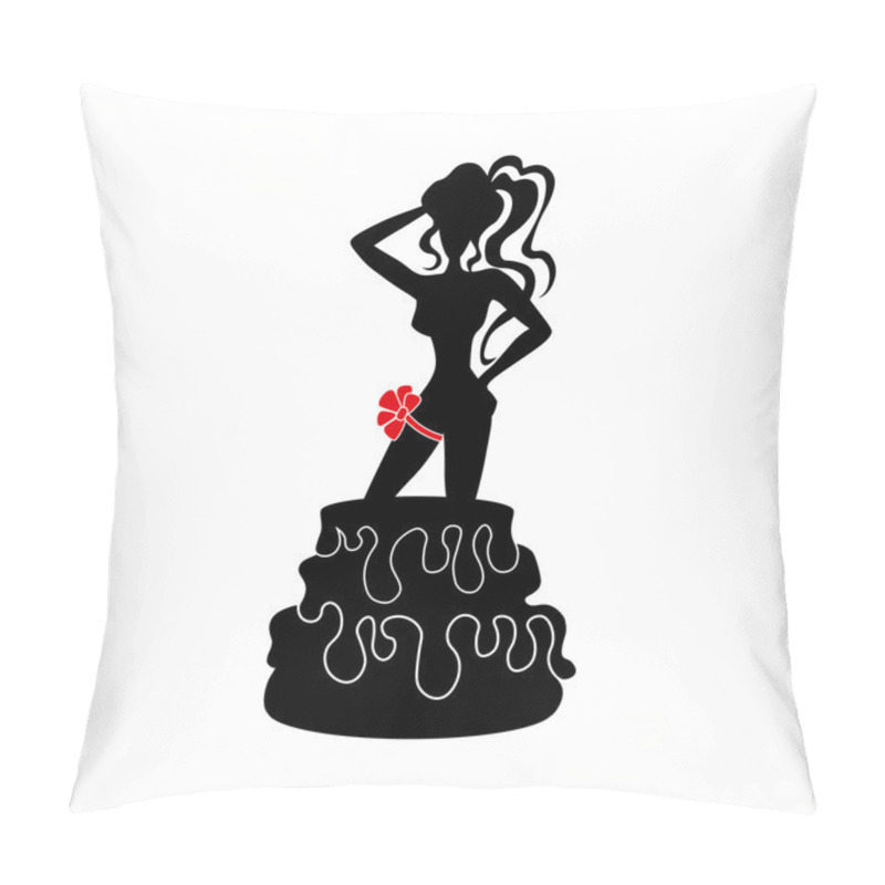 Personality  Woman Popping Out Of A Cake Pillow Covers