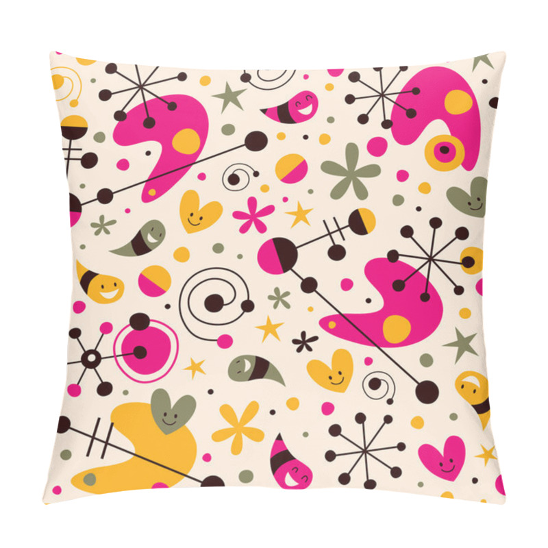 Personality  Funky Cartoon Retro Pattern Pillow Covers