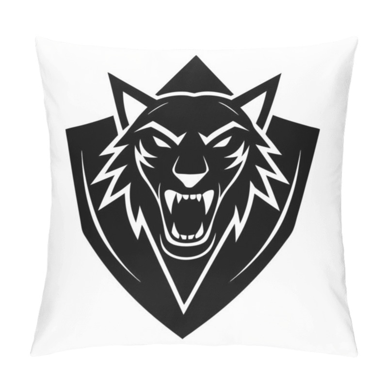 Personality  Apex Predator Logo Design Fierce Lion Emblem With Bold Typography Pillow Covers