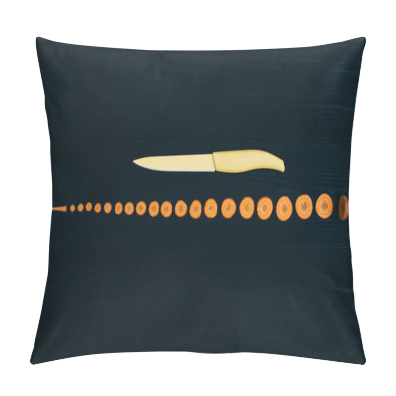 Personality  Young Carrots On Black Background Pillow Covers