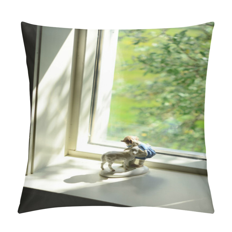 Personality  High Angle Of Ornament By The Window Pillow Covers