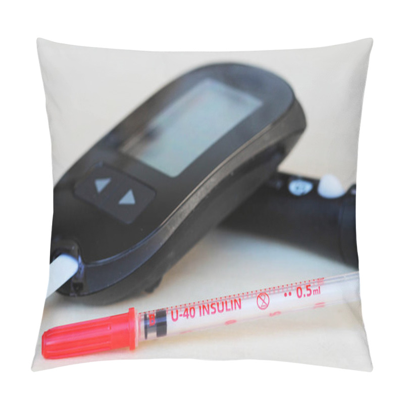 Personality  Diabetes - Insulin Syringe And Blood Glucose Meter Pillow Covers