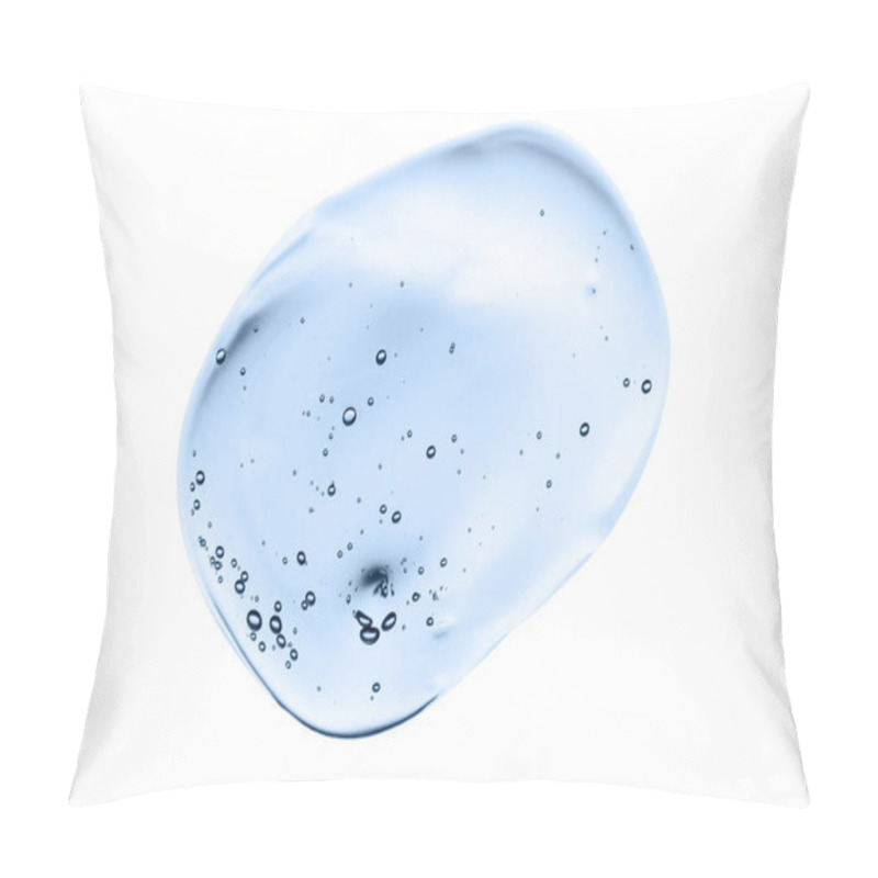 Personality  Cream Gel Transparent Cosmetic Sample Texture With Bubbles Isolated On White Background. Cosmetic Cream Transparent Gel Serum Texture With Micro Bubble On White Background Beauty Concept Pillow Covers