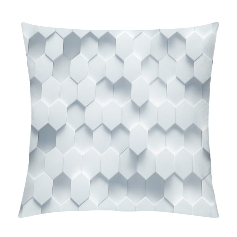 Personality  White Geometrical Background Structure Top View. 3d Render Pillow Covers