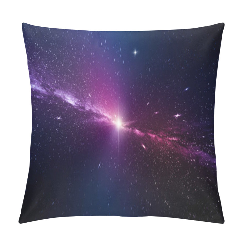 Personality  Big Starburst And Nebula Lights In Deep Space. Science Fiction Fantasy Space Scene. Cosmos - Universe Background Image Pillow Covers