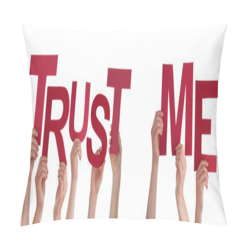 Personality  People Hands Holding Red Word Trust Me  Pillow Covers