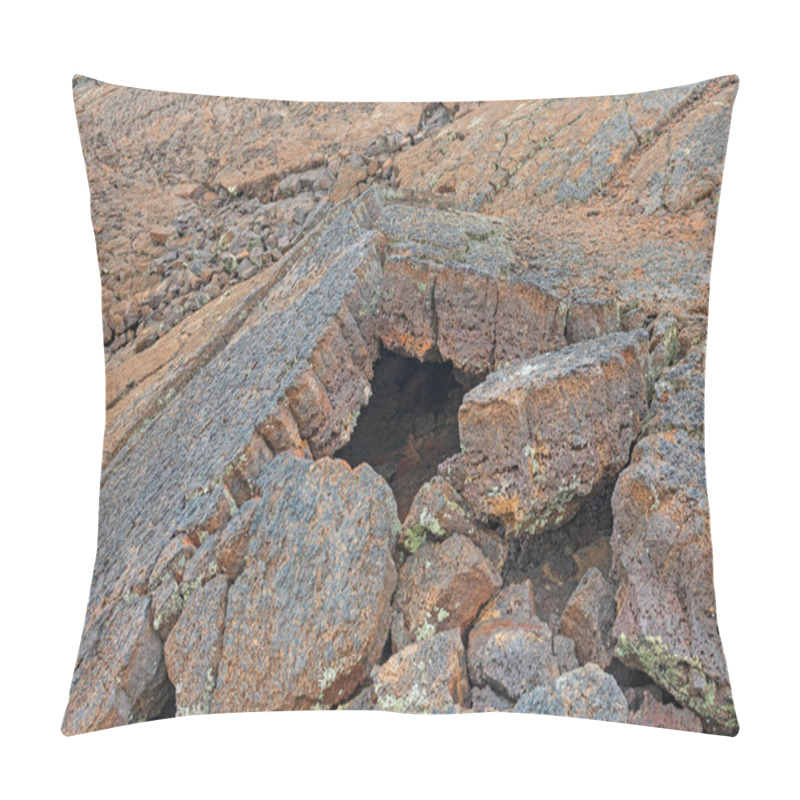 Personality  Broken Lava Blocks In An Old Lava Field In El Malpais National Monument In New Mexico Pillow Covers