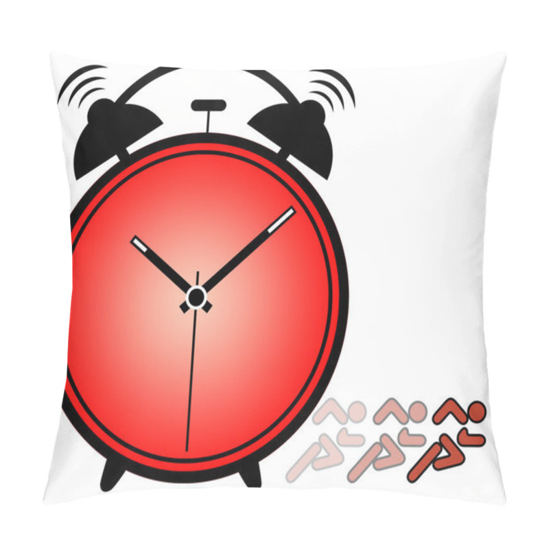 Personality  Concept Of Importance Of Time Showing Ringing Alarm Clock Pillow Covers