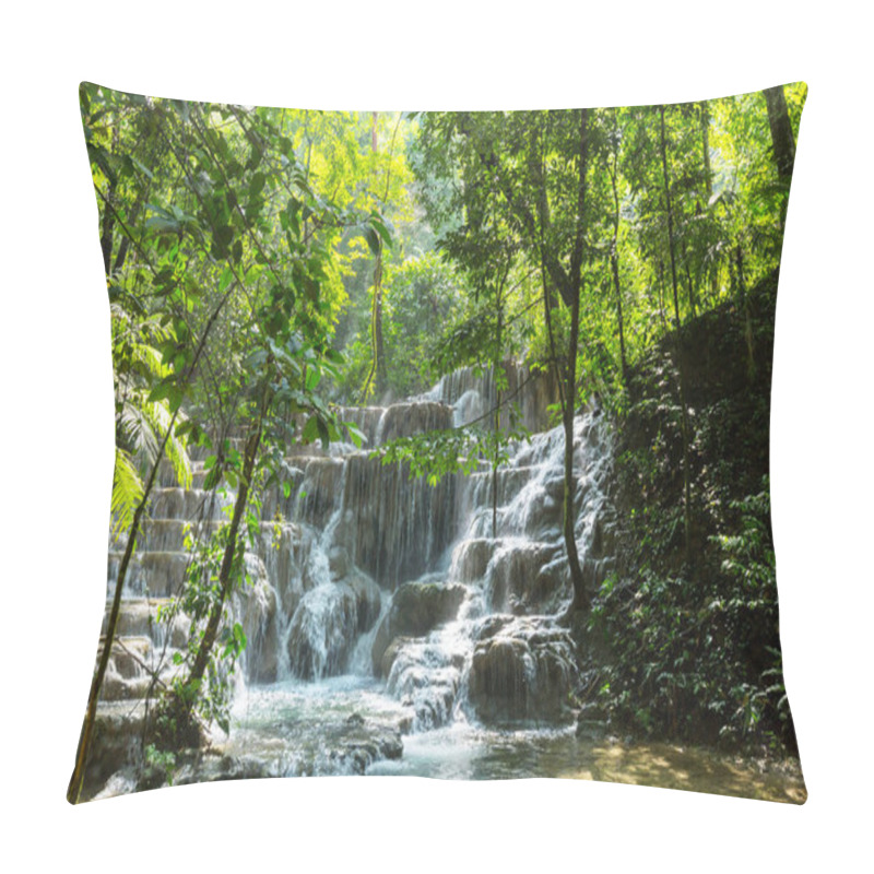 Personality  Waterfall In Jungle, Mexico Pillow Covers