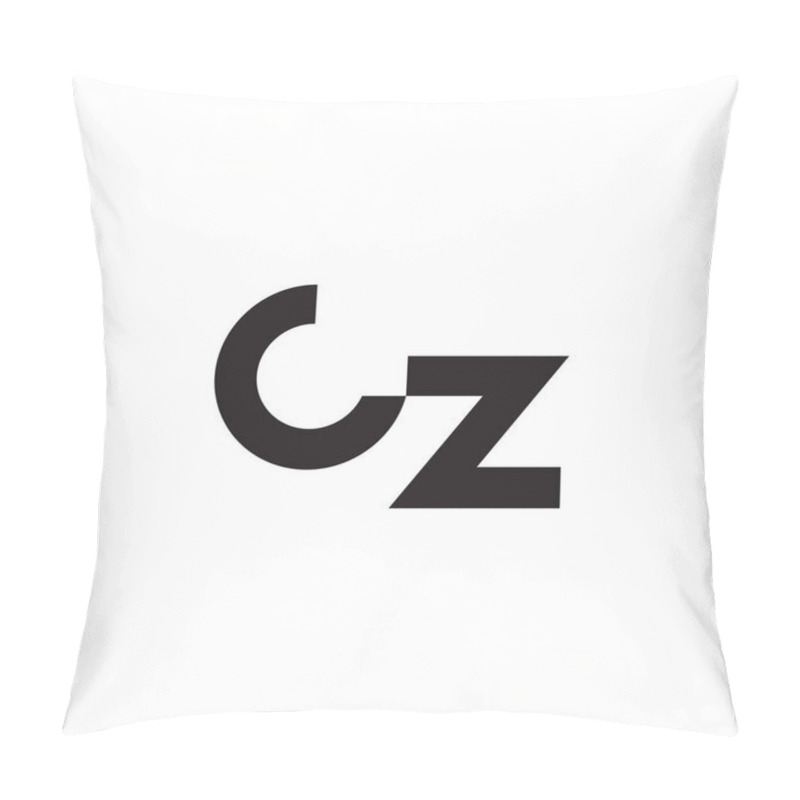 Personality  cz initial letter vector logo pillow covers