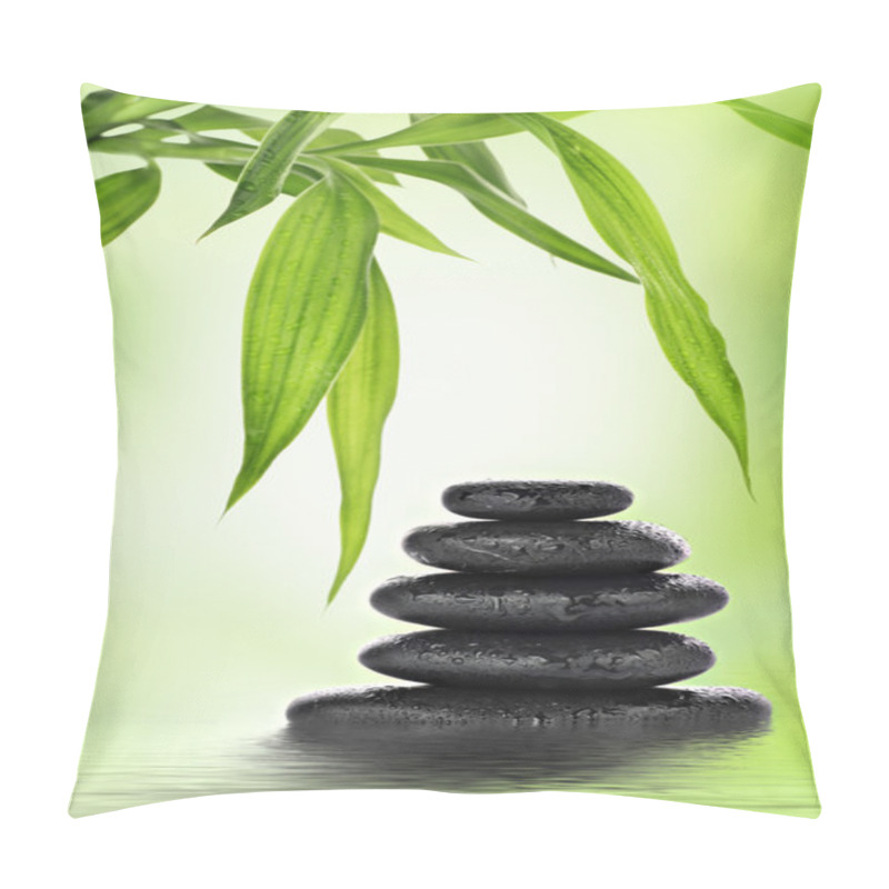 Personality  Zen Basalt Stones And Bamboo Pillow Covers