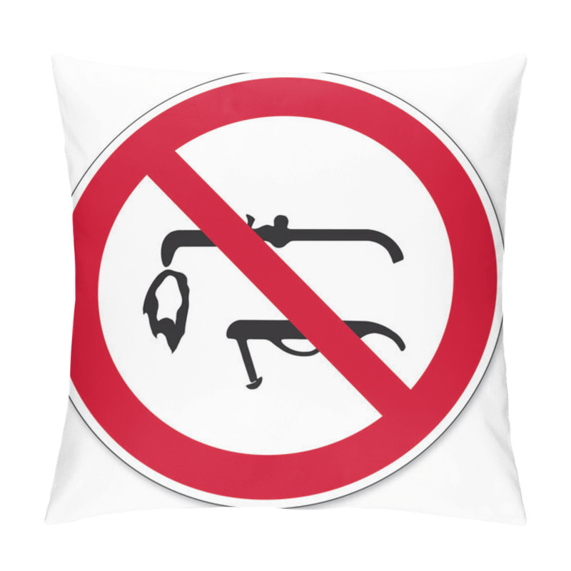 Personality  Prohibition Signs BGV Icon Pictogram Welding Prohibited Pillow Covers