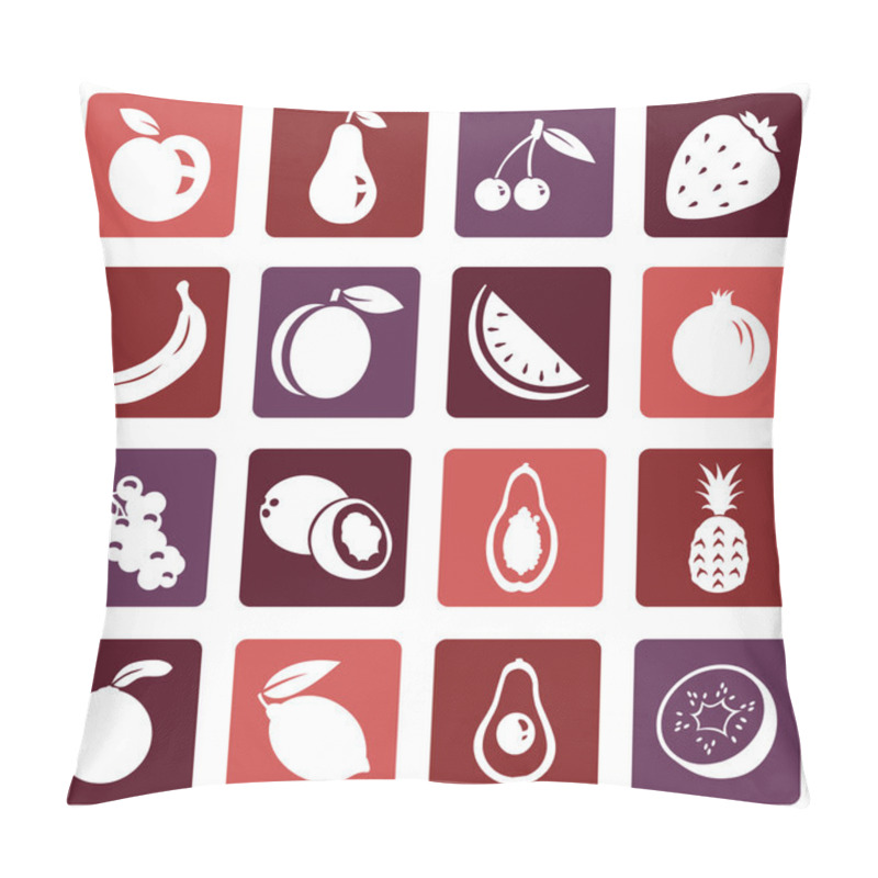 Personality  Set Of Fruit Icons Pillow Covers