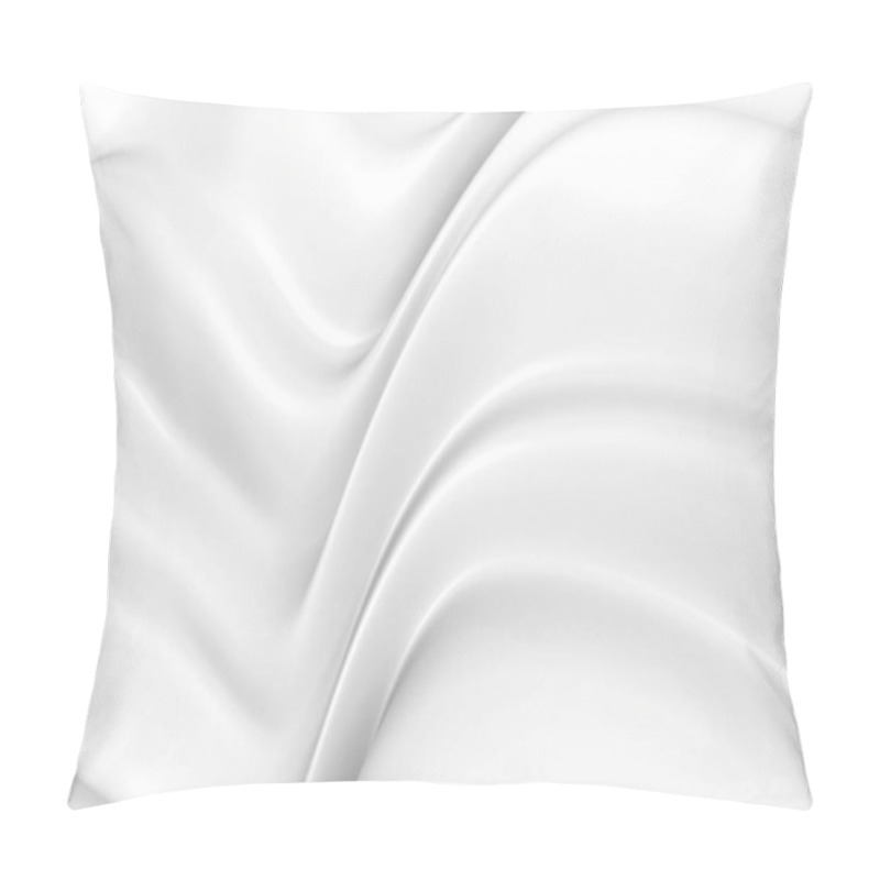 Personality  Abstract White Background With Waves Pillow Covers