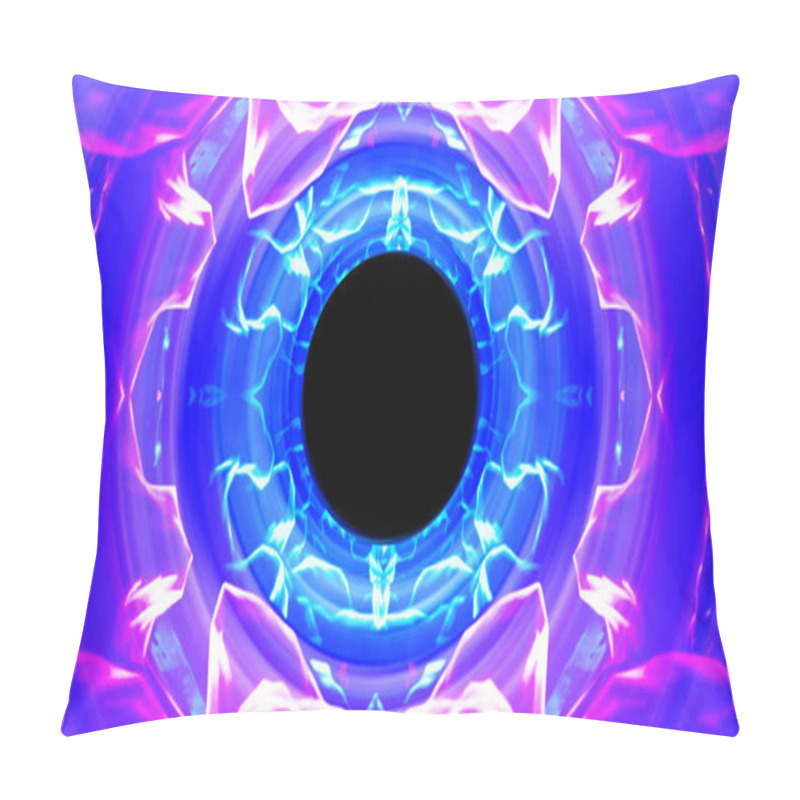 Personality  Neon Radial Spiral Advance Tunnel Effect Meta-cosmic Tech Sense Background Pillow Covers