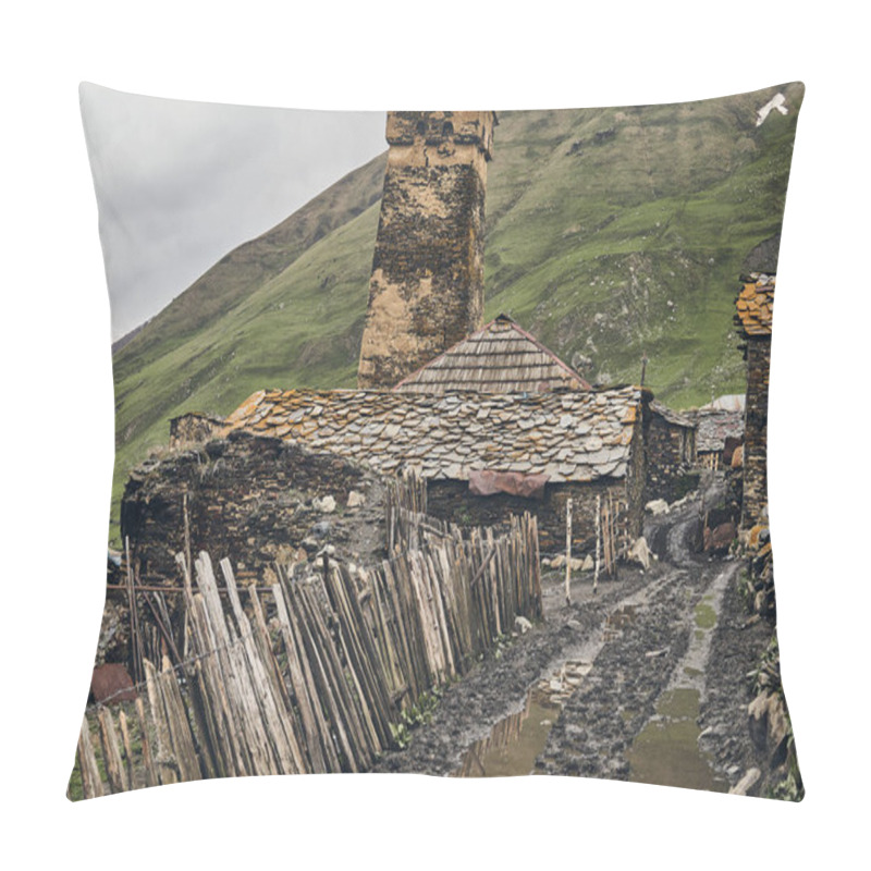 Personality  National Ancient Georgian Village. Pillow Covers