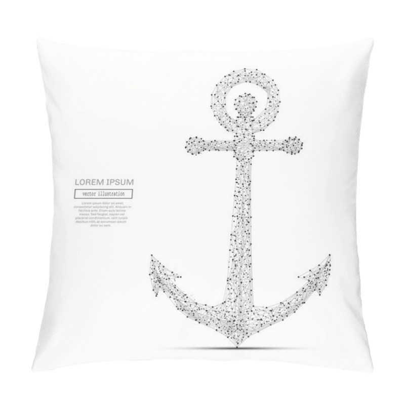 Personality  Anchor Low Poly Gray Pillow Covers