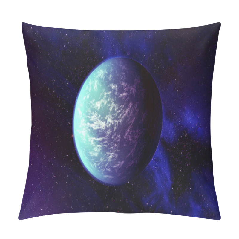 Personality  Exoplanet In Deep Space. In Blue. Elements Of This Image Were Furnished By NASA. High Quality Photo Pillow Covers