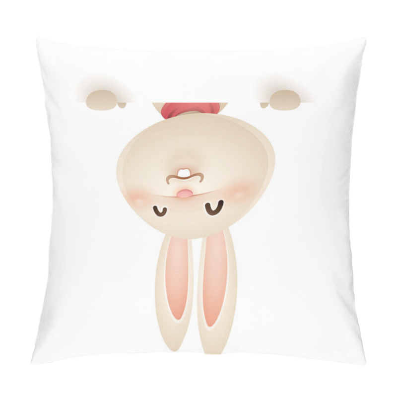 Personality  Easter Bunny With Big Sign Pillow Covers