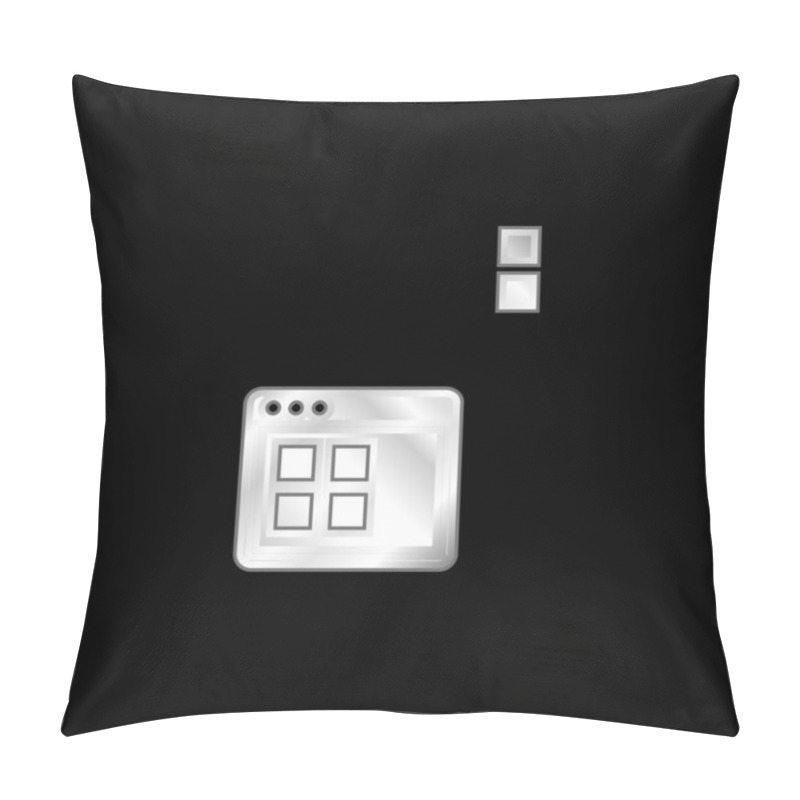 Personality  Application Window Silver Plated Metallic Icon Pillow Covers