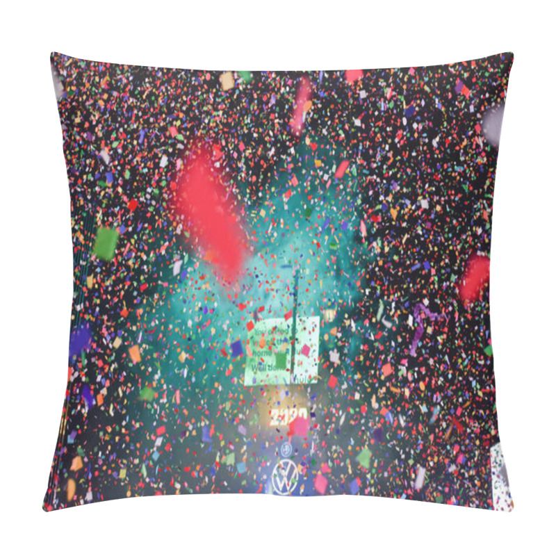 Personality  Celebrating The New Year In The Square In New York Pillow Covers