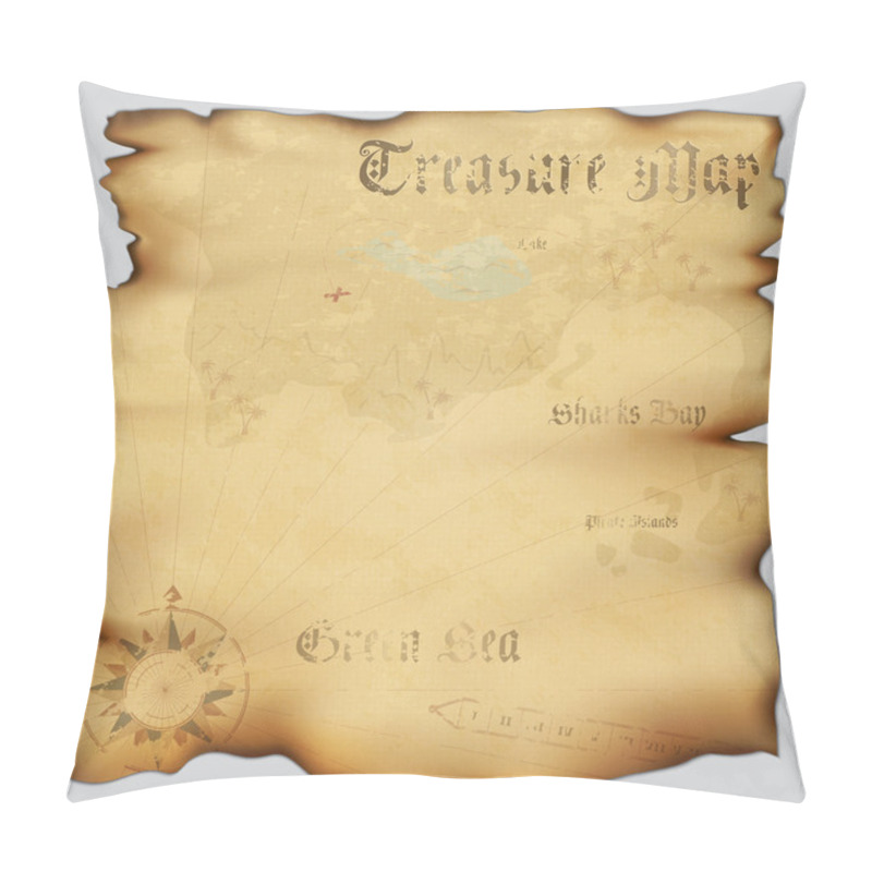 Personality  Old Treasure Map Pillow Covers