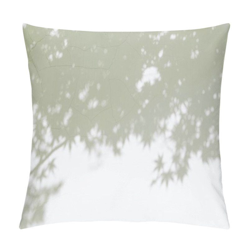 Personality  Soft Green Shadows Of Leaves Creating A Serene, Diffused Pattern. Pillow Covers