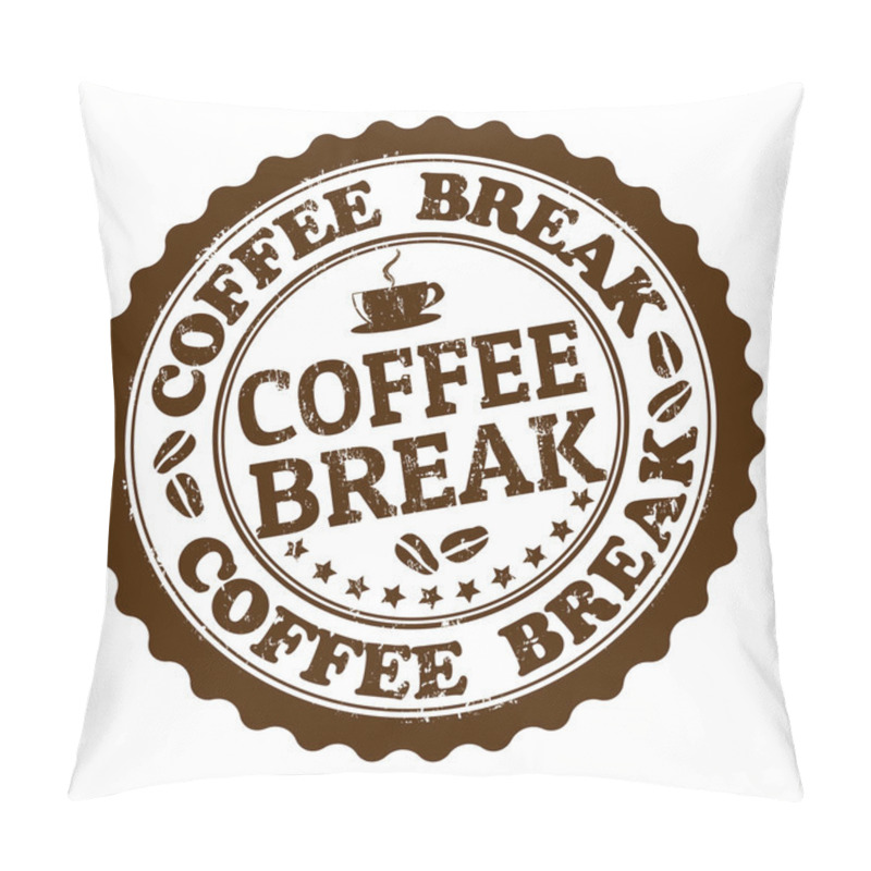 Personality  Coffee Break Stamp Pillow Covers