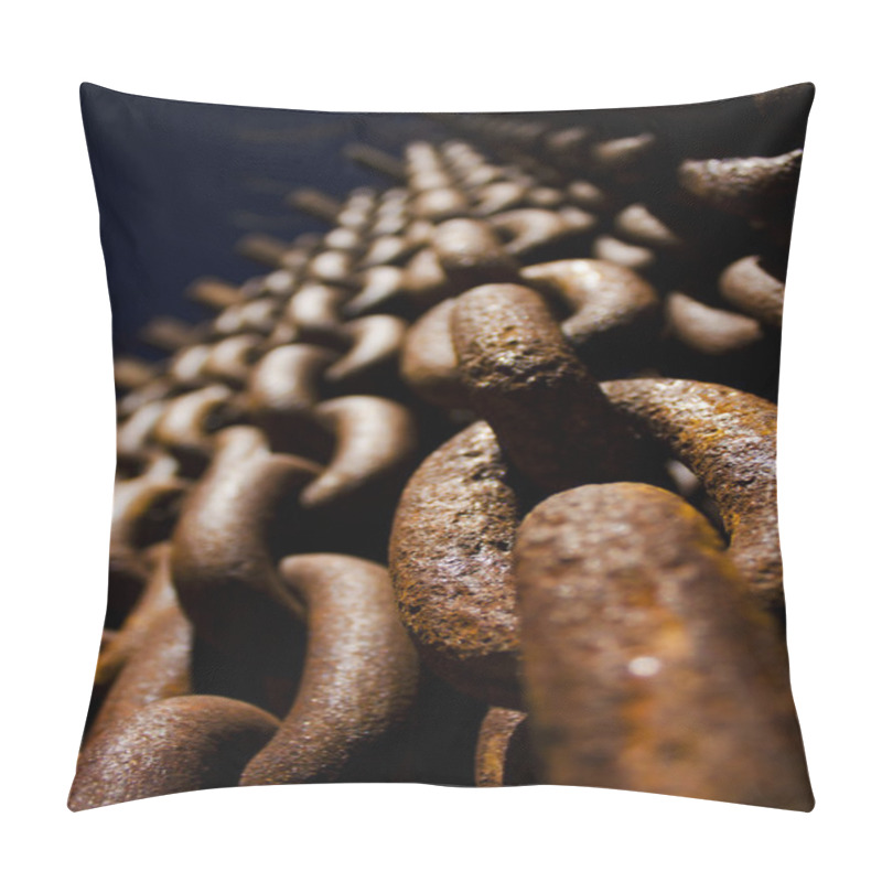 Personality  A Sculpture Of Rusty Old Chains Pillow Covers