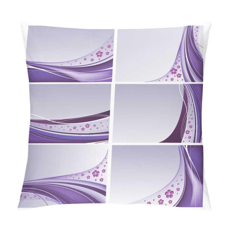 Personality  Purple Backgrounds Vector Set Pillow Covers