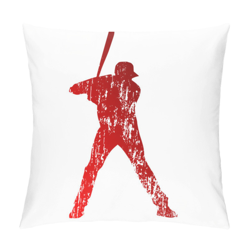 Personality  Grungy Baseball Player Pillow Covers