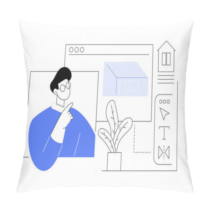 Personality  Design Strategy Abstract Concept Vector Illustration. Design Plan Development, Project Idea Implementation, Project Requirements, Web And Vector Design, Drawing Software App Abstract Metaphor. Pillow Covers