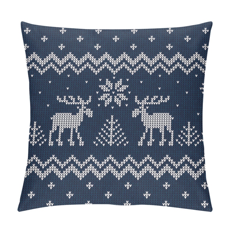 Personality  Merry Christmas New Year Greeting Card Frame Scandinavian Ornaments Deers Pillow Covers