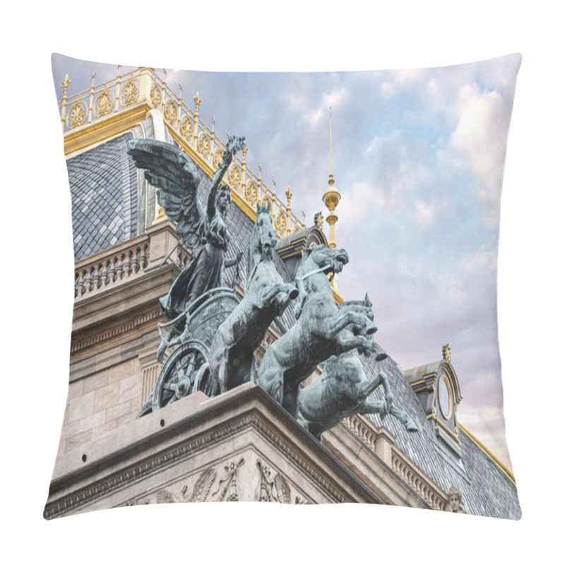 Personality  Architecture Detail Closeup On National Theater Roof In Prague Pillow Covers