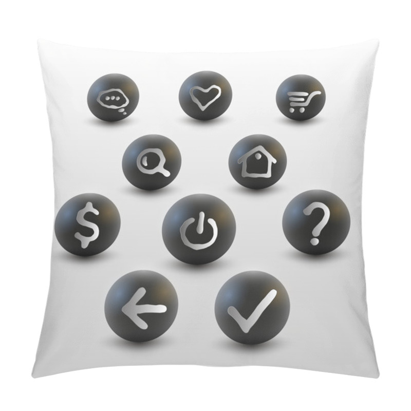 Personality  Vector Set Of Web Site Icons. Pillow Covers